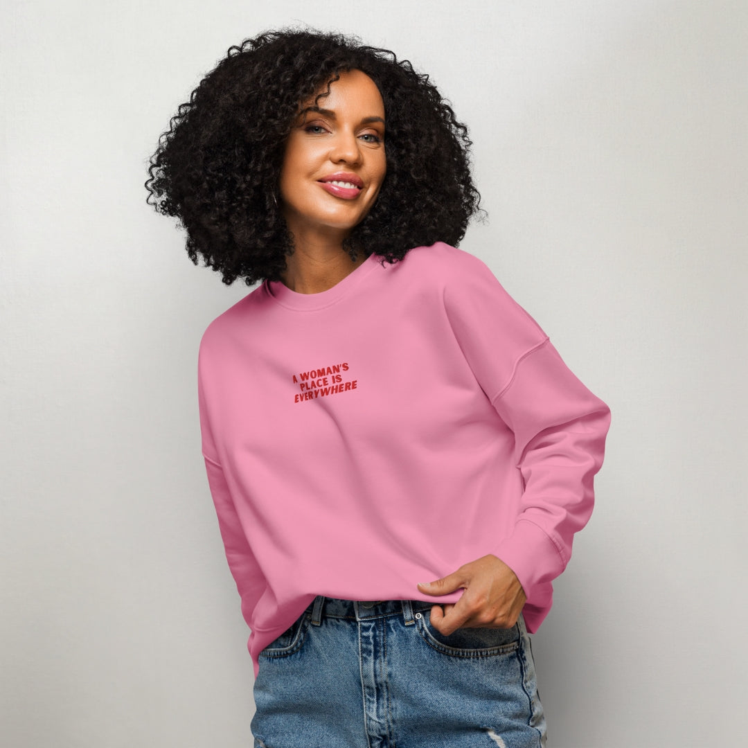 The Noa Crew Neck — Bubble Pink 100% Organic Cotton Sweatshirt