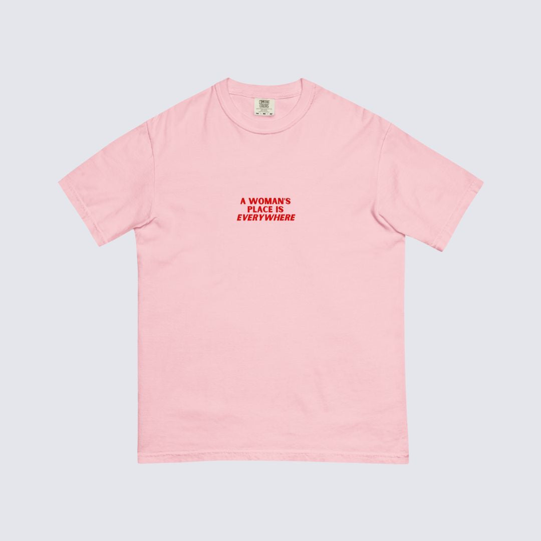 The Lennon Tee — Pink 100% Cotton Heavyweight T-Shirt