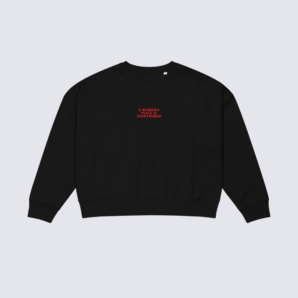 The Noa Crew Neck — Black 100% Organic Cotton Sweatshirt