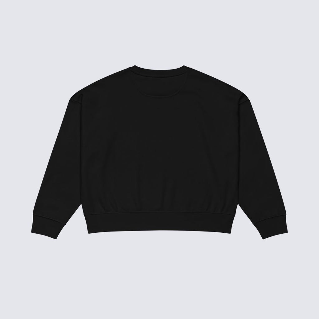 The Noa Crew Neck — Black 100% Organic Cotton Sweatshirt