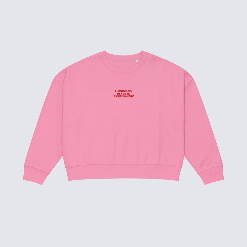 The Noa Crew Neck — Bubble Pink 100% Organic Cotton Sweatshirt