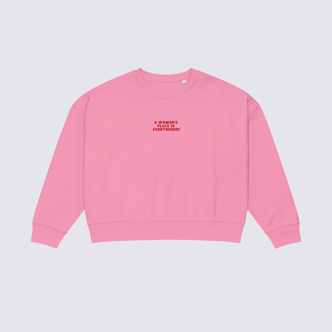 The Noa Crew Neck — Bubble Pink 100% Organic Cotton Sweatshirt