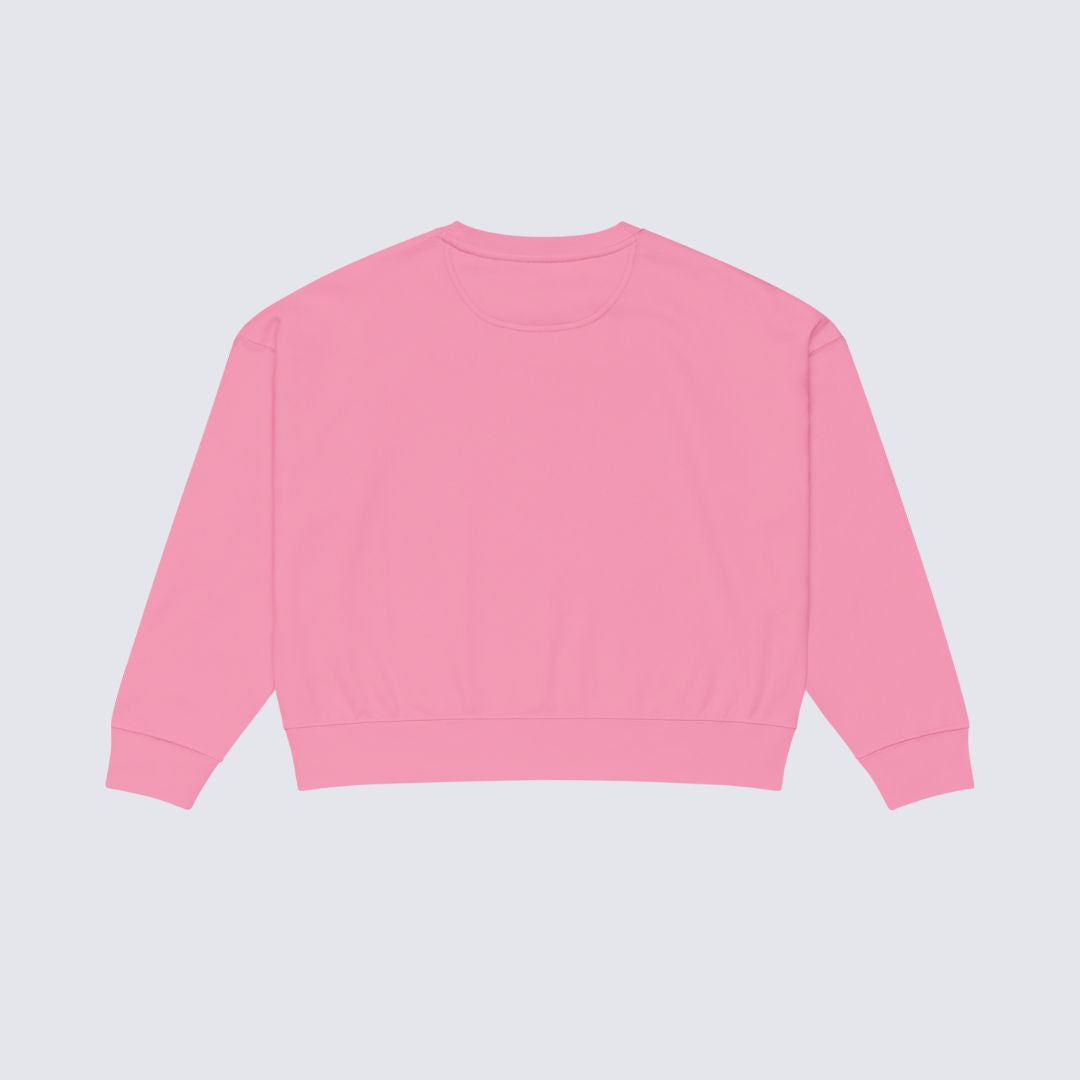 The Noa Crew Neck — Bubble Pink 100% Organic Cotton Sweatshirt