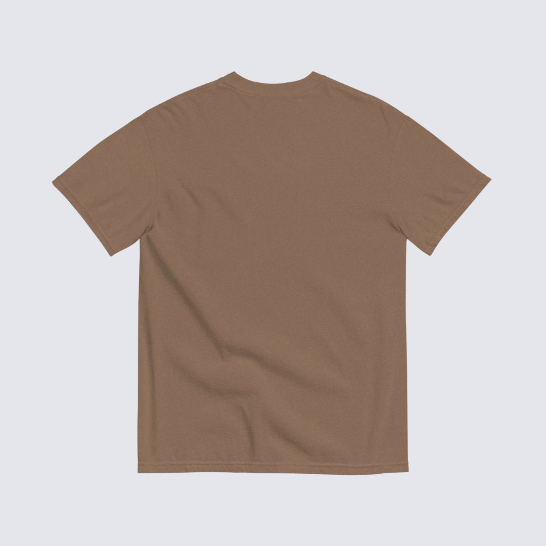 The Emery Tee — Brown 100% Cotton Heavyweight Tee