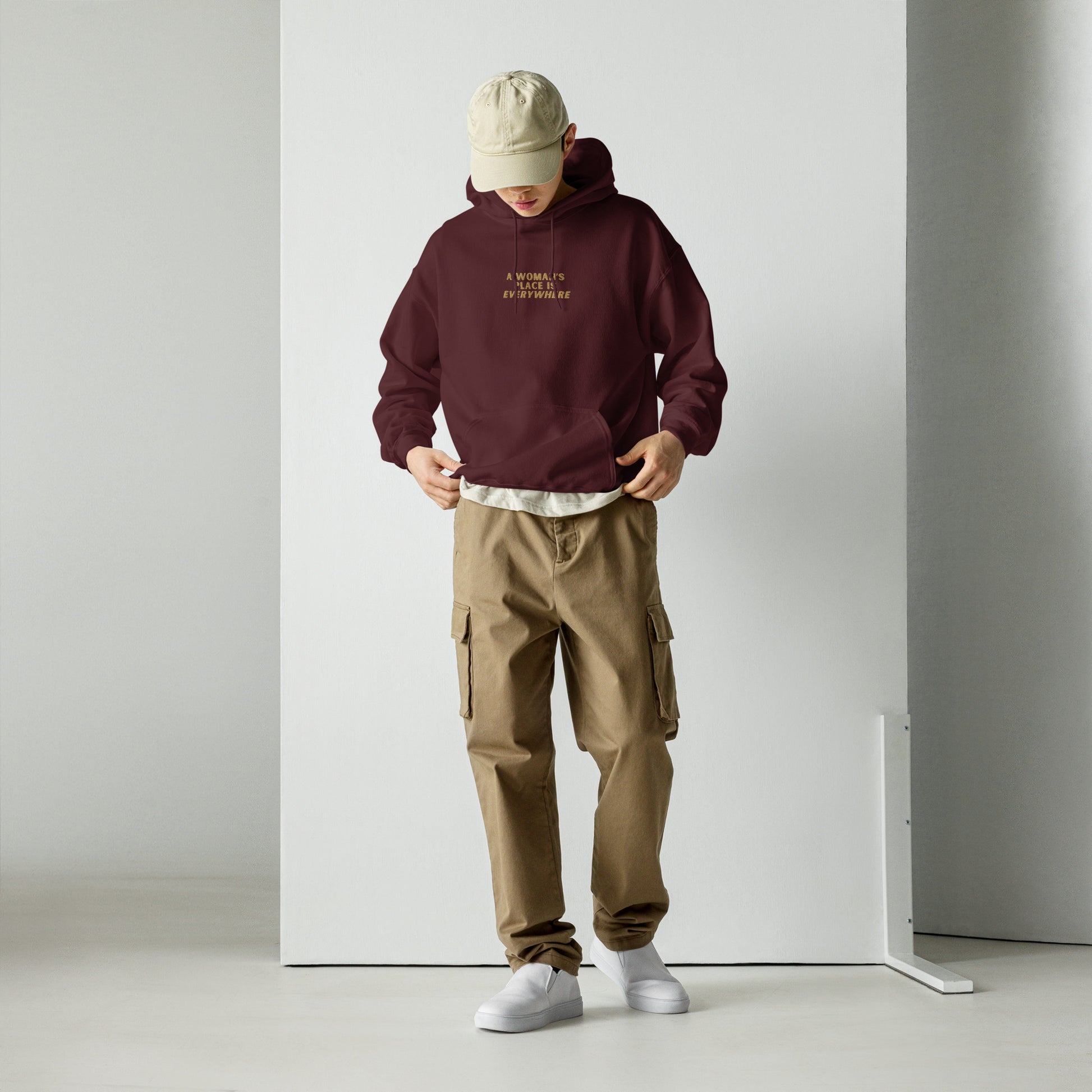 The Genevieve Hoodie — Maroon